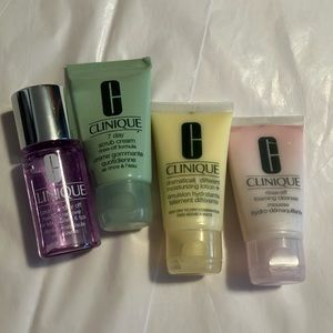 Clinique cleansing lot of gently used and new items travel size.